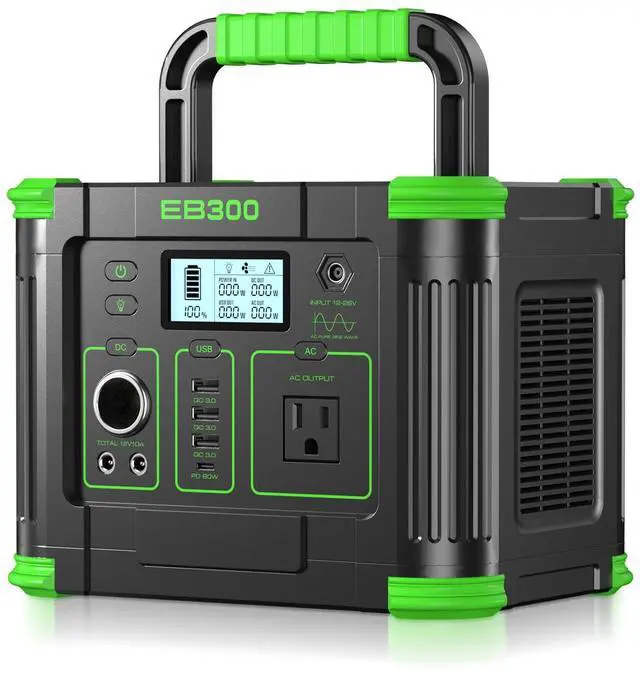 Main image of Portable Power Station 300W, 288Wh Solar Generator with 60W USB-C PD Output, 110V Pure Sine Wave AC Outlet Backup Lithium Battery for Outdoors Camping Travel Home Blackout