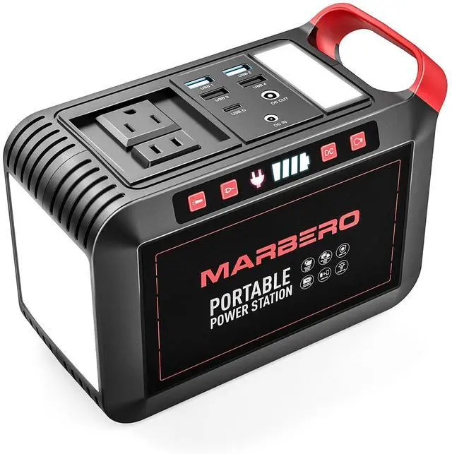 Main image of 200W Portable Power Station 148Wh Camping Solar Generator Laptop Power Bank with AC Outlet 110V, DC, USB QC3.0, LED Flashlights for CPAP Home Outdoor Trip Emergency Backup