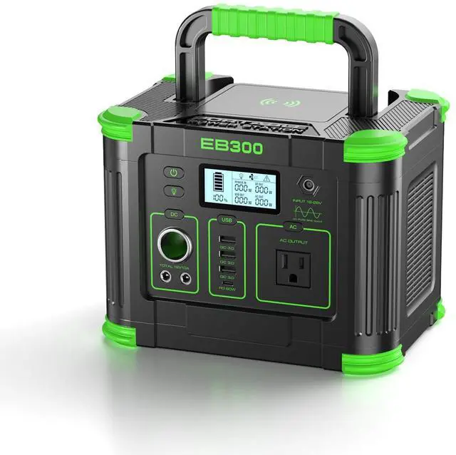 Main image of 330W Portable Power Station, 288.6Wh Solar Generator with 60W USB-C PD Output, 110V Pure Sine Wave AC Outlet, 5W Wireless Charging, Multi-Port Power Supply for Camping, Home Blackout, RV Travel