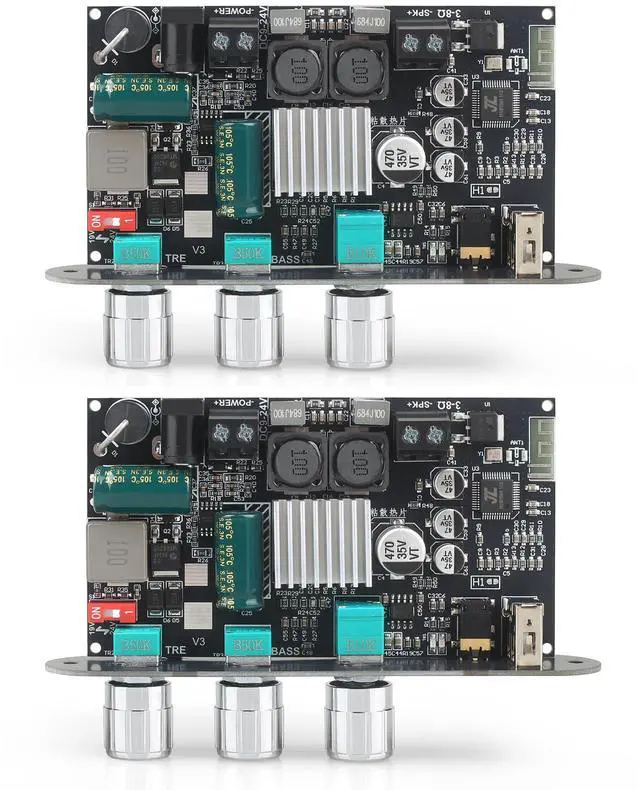 Main image of 2PCS ZK-1001U Mono Amplifier Board with TWS, 100W Power Output, Vehicle Amplifier Wide Voltage Input 9-24V, Supports USB/AUX/Bluetooth