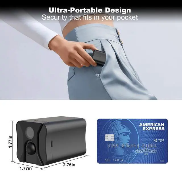 Alt view image 3 of 7 - 4G LTE Cellular Security Camera Indoor, Off Grid Security Camera No WiFi with Long Standby Battery Life, Night Vision, Human Detect, Portable Magnetic SIM Card Cam for Garage, Vacant House, RV, Home