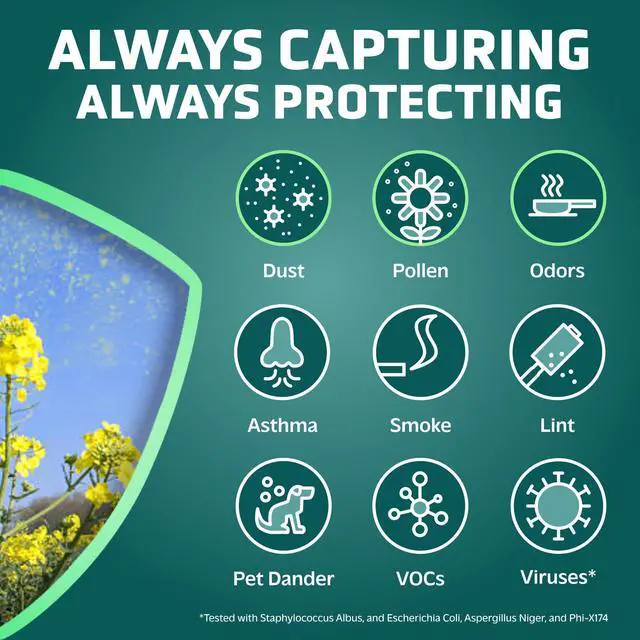 Alt view image 2 of 6 - Filter B HEPA Pure Genuine Air Purifier Filter, Removes 99.97% of Pollutants, Wildfire Smoke, Odors, for Ac4825, Ac4300, Ac4850, Ac4880, Ac4900, Cdap4500, Ap2200, Flt4825