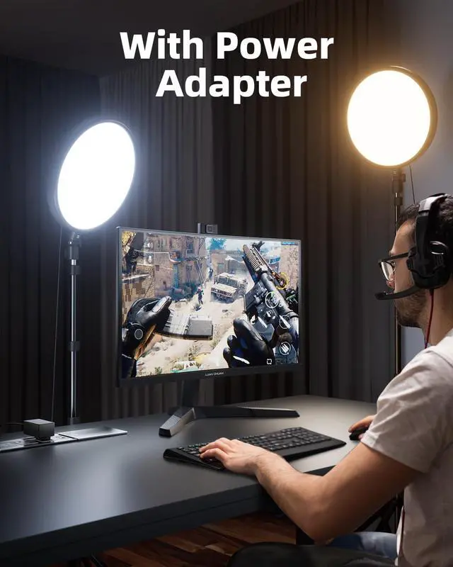 Alt view image 4 of 7 - Large Ring Light with Stand, 72 Tripod with Ring Light, 6500K Full-Screen Ringlight Tripod for iPhone with Phone Holder, Selfie Light for Makeup, Barber, Video Recording, Photography