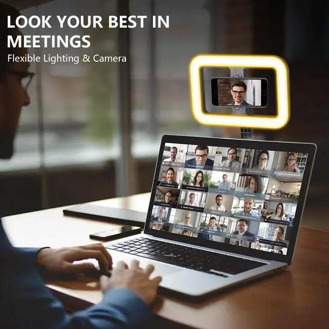 Alt view image 7 of 7 - Selfie Ring Light with Stand, Tripod with Dimmable LED Lights, Extendable Ring Light Tripod for Photography, Video Recording, Live Stream, Makeup
