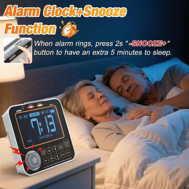 Alt view image 5 of 7 - NOAA Weather Alert Radio for Home - S.A.M.E. Localized Programming, 23 Country Codes & 75+ Emergency Alerts NOAA Weather Radio with Battery Backup External Antenna and Warning Light for Home