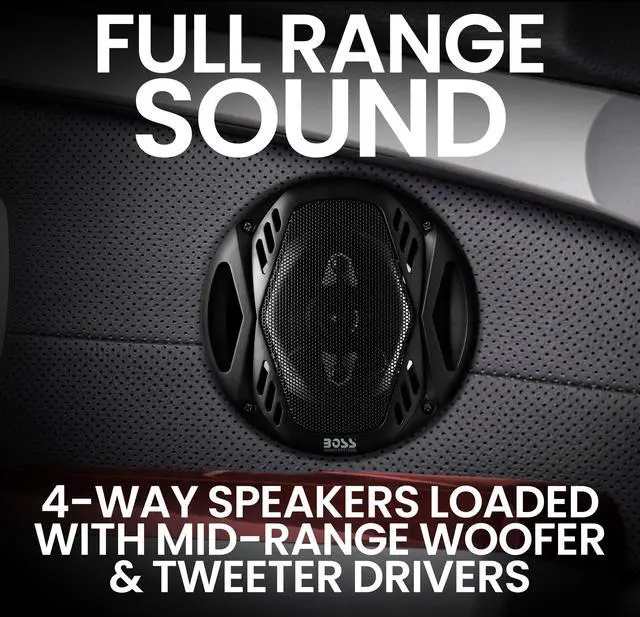 Alt view image 2 of 5 - NX654 Onyx Series 6.5 Inch Car Door Speakers - 400 Watts (per pair), Coaxial, 4 Way, Full Range, 4 Ohms, Sold in Pairs, Bocinas Para Carro