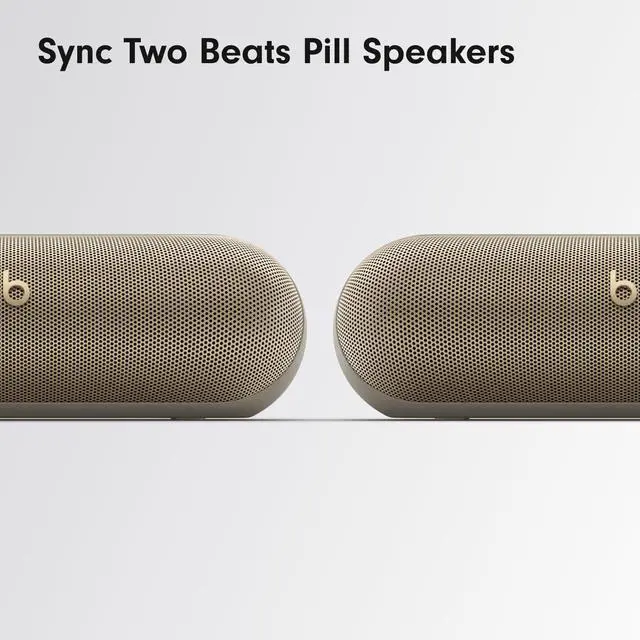 Alt view image 6 of 6 - Pill - Portable Bluetooth Speaker- Up to 24H Battery Life, Water Resistant, Bluetooth, Apple & Android Compatible, Seriously Loud Sound for Home, Outdoor and Travel- Champagne Gold