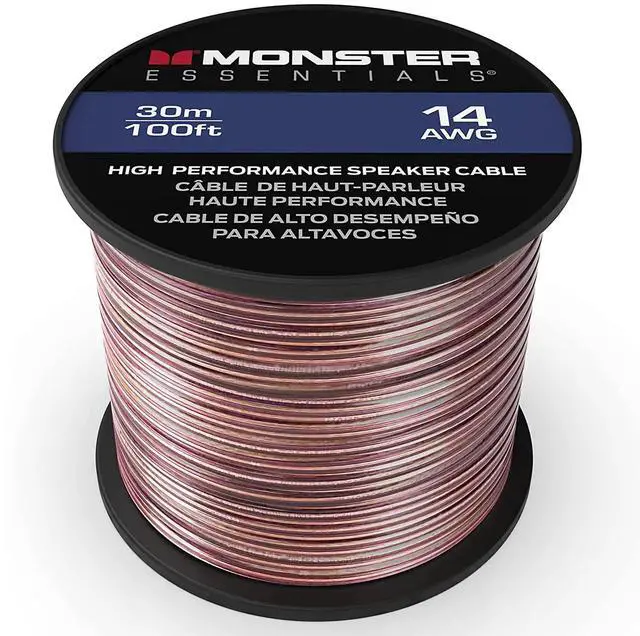 Main image of XP 14 Gauge Speaker Wire 100ft, CCA Audio Cable for Home Theater, Car Audio, Subwoofers & Stereo Speakers, 14 AWG, Banana Plug Compatible