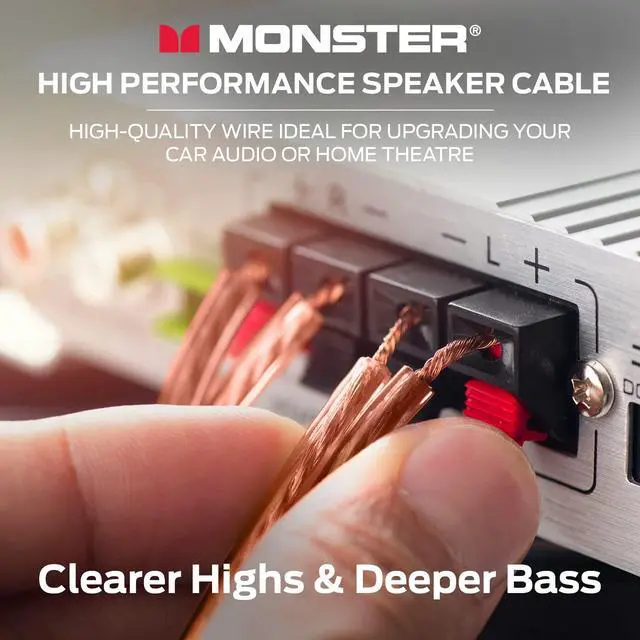 Alt view image 7 of 7 - XP 14 Gauge Speaker Wire 100ft, CCA Audio Cable for Home Theater, Car Audio, Subwoofers & Stereo Speakers, 14 AWG, Banana Plug Compatible