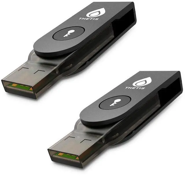 Main image of PRO-A for Business - USB A FIDO2 Security Key L1 MFA & Passkey Access for School ERP, Employee Online Account, Compatible with Coinbase Google Workspace Apple ID Window Salesfore - 2 Pack
