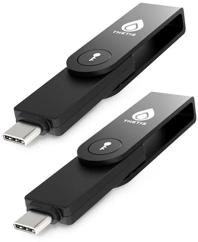 Main image of PRO-C for Business - USB C FIDO2 Security Key L1 MFA & Passkey Access for School ERP, Employee Online Account, Compatible with Coinbase Google Workspace Apple ID Window Salesfore - 2 Pack