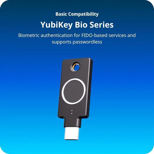 Alt view image 3 of 7 - Bio C (FIDO Edition) - Basic Compatibility - Multi-Factor authentication (MFA) Security Key and passkey, Connect via USB-C, Biometric, FIDO Certified - Protect Your Online Accounts