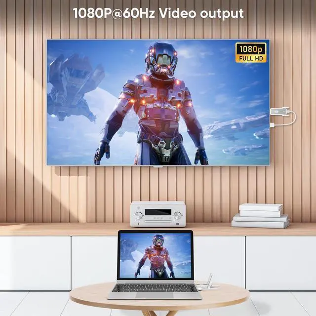 Alt view image 7 of 7 - Wireless HDMI Transmitter and Receiver, 495FT/150M, 4k Decode 1080p Output, Plug & Play Portable 2.4g/5g Dual Antenna, for Streaming Video and Audio to Monitor from Laptop/Pc/Tv Box/Projector