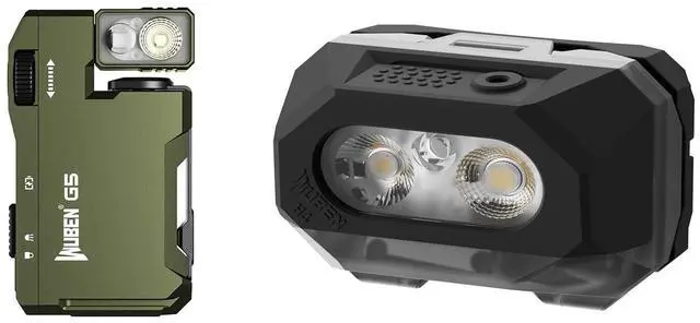 Main image of G5 Rechargeable EDC Flashlight, Powerful RGB Flashights, 400 Lumens Portable Flat Mini Flashlights Bundle H4 LED Headlamp Rechargeable, 800 Lumens Super Bright