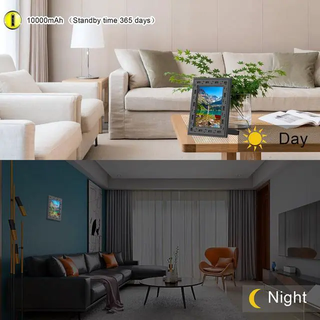 Alt view image 3 of 7 - Hidden Camera Picture Frame - Spy Camera - WiFi HD 1080P - Offline PIR Motion Detection Video Record Video-only Night Vision - 365 Days Standby Nanny Cam
