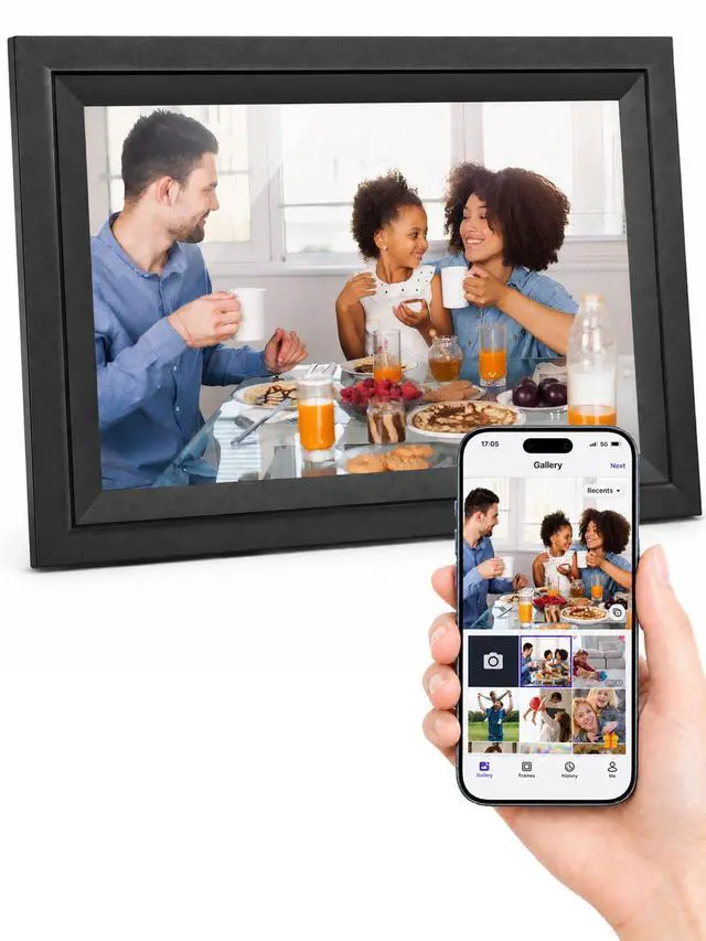 Main image of Digital Picture Frame 10.1 Inch WiFi Digital Photo Frame Electronic, IPS Touch Screen, 16GB, Tabletop&Wall-Mounted, Share Photos and Video with Uhale App, Birthday Gifts for Mom Women