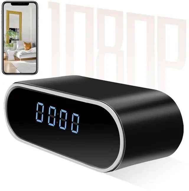 Main image of WiFi Security Camera Hidden Camera Clock 1080P Spy Clock Camera with Night Vision/Motion Detection Wireless Nanny Cam Secret Cameras for Home Office Surveillance No Audio