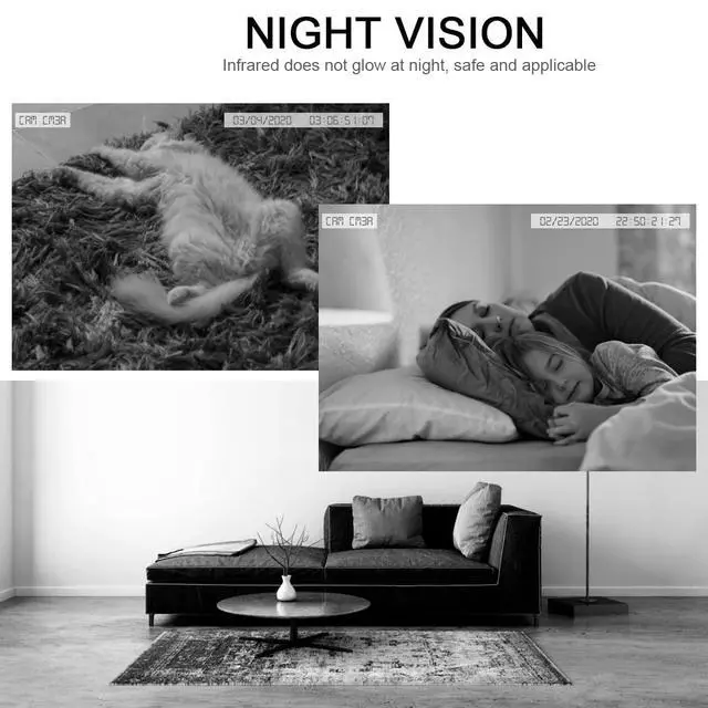 Alt view image 3 of 7 - WiFi Security Camera Hidden Camera Clock 1080P Spy Clock Camera with Night Vision/Motion Detection Wireless Nanny Cam Secret Cameras for Home Office Surveillance No Audio