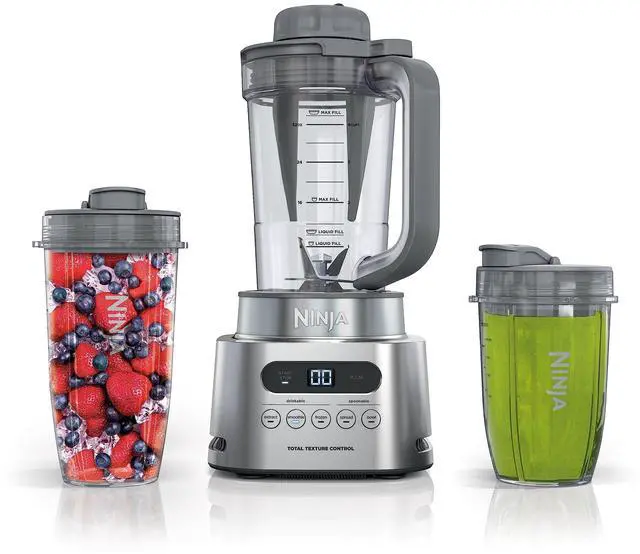 Main image of SS151 TWISTi Blender DUO, High-Speed 1600 WP Smoothie Maker & Nutrient Extractor* 5 Functions Smoothie, Spreads & More, smartTORQUE, 34-oz. Pitcher & (2) To-Go Cups, Gray