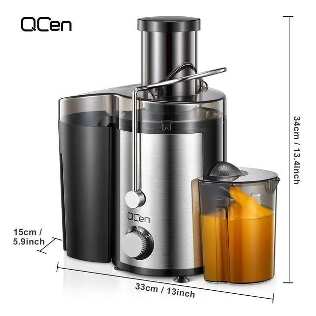 Alt view image 5 of 7 - Juicer Machine, 800W Centrifugal Juicer Extractor with Wide Mouth for Fruit Vegetable, Easy to Clean, Stainless Steel, BPA-free (Black)