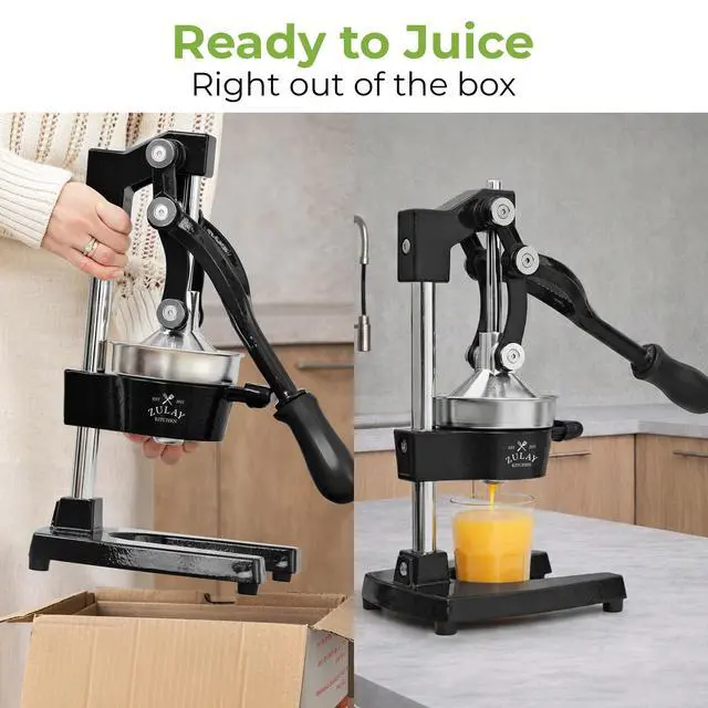 Alt view image 3 of 7 - Cast Iron Juicer - Heavy Duty Manual Juicer with Detachable Strainers for Easy Cleaning, Orange Juice Press for Citrus Fruits, Perfect for Bartenders, Juice Lovers & Health Enthusiasts