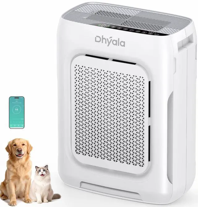 Main image of Air Purifier for Home Large Room up to 3000Ft², HEPA Air Purifier with Washable Double-Sided Filters, Smart WiFi, AQI Display, Air Cleaner for Pets, Allergies, Dust, Pollen, 15dB Sleep Mode, Fragrance
