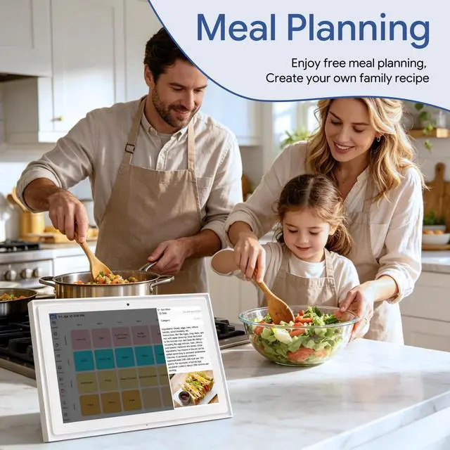 Alt view image 7 of 7 - Digital Calendar 10.1 Inch AI Smart Touchscreen, 2026 Family Electronic Calendar with Chore Chart Rewards, Meal Planner, HD Camera Video Call & Digital Picture Frame Mode