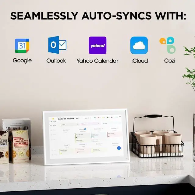 Alt view image 2 of 7 - 10.1" Digital Calendar, Meal Planner, Duty Chart, to Do List,HD Smart Touch Screen Home Interactive Smart Electron Calender , Gifts for Women Men,