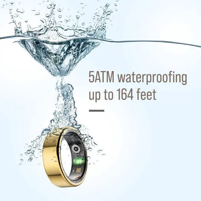 Alt view image 3 of 7 - Herz P1 Smart Ring for Women & Men - (Size 8) 24/7 Health Metrics Fitness Ring, Tracks 20+ Biometrics, 6 Day Battery Life, Waterproof Stainless Steel, Free APP for iOS Android, No Subscription