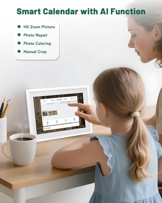 Alt view image 6 of 7 - Digital Wall Calendar with Touchscreen, 10 inch Smart Calendar, Electronic Calendar for Family, WiFi Family digital calendar Chore Chart, Wall Planner, WiFi Digital Picture Frame