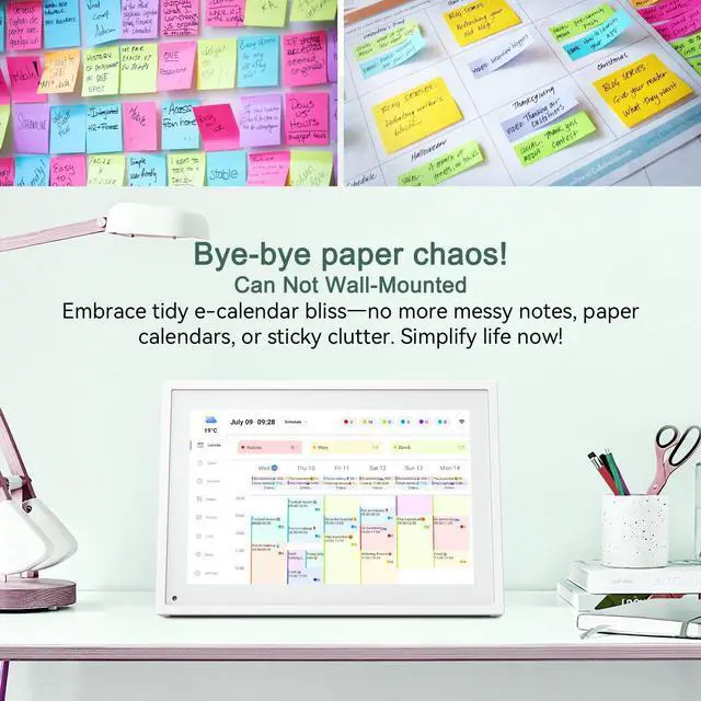Alt view image 3 of 7 - Digital Calendar,10.1 Inch Planner Electronic Calendar&Chore Chart,Smart Calendar Touchscreen Interactive Display for Family Schedules,Bussiness Working tasks,Great for Organizing Your Routines
