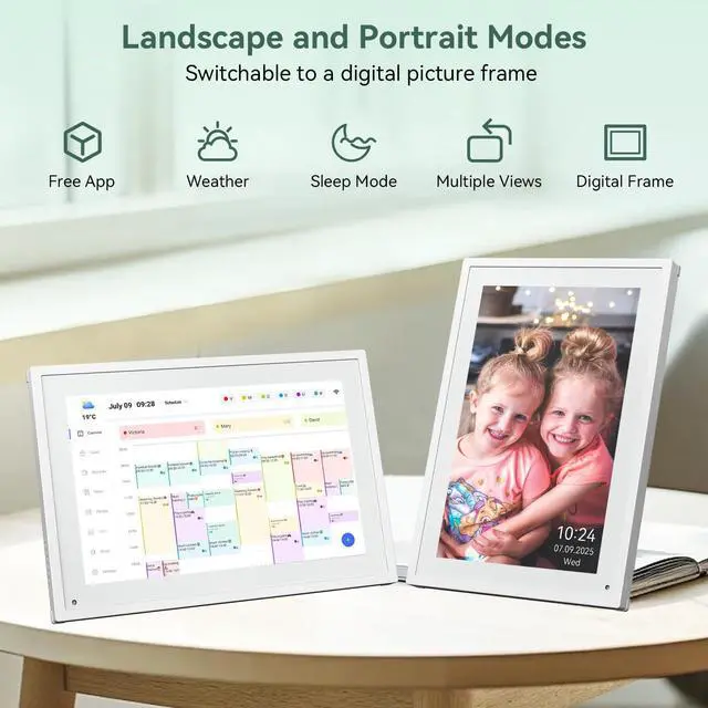 Alt view image 7 of 7 - Digital Calendar,10.1 Inch Planner Electronic Calendar&Chore Chart,Smart Calendar Touchscreen Interactive Display for Family Schedules,Bussiness Working tasks,Great for Organizing Your Routines