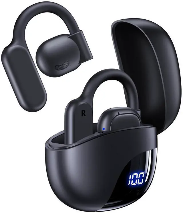 Main image of AI Translation Earbuds Real Time 164 Languages 80H Playtime Translator Ear Buds Audifonos Traductores Inglés Español Wireless Earphones Bluetooth AI Headphone for Travel Meeting Learning K08 Black