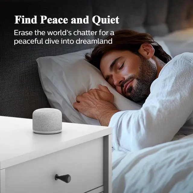 Alt view image 5 of 7 - Travel White Noise Sound Machine,Portable Mini Noise Machine for Sleeping with 20 Soothing Sounds, Small Bluetooth Speaker, Baby, Adults, Rechargeable