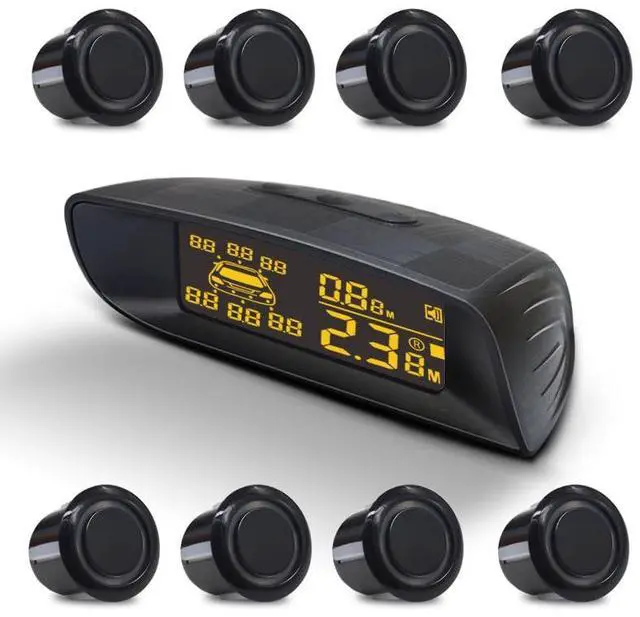 Main image of Front & Rear 8 Parking Sensor Kit with LCD Display Parktronic 22mm Probes Reverse Backup Radar System Distance Detection Sound Warning for Vehicle car SUV