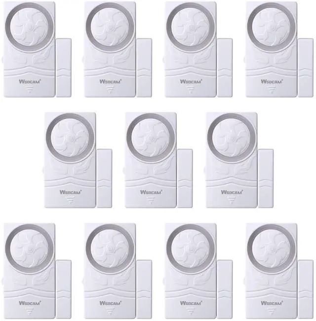Main image of Door and Window Alarm for Home Wireless Alarms Security System Magnetic Alarm Sensor Close Door Reminder Loud 110 dB, 4-in-1 Mode Window Alarms 10 Pack
