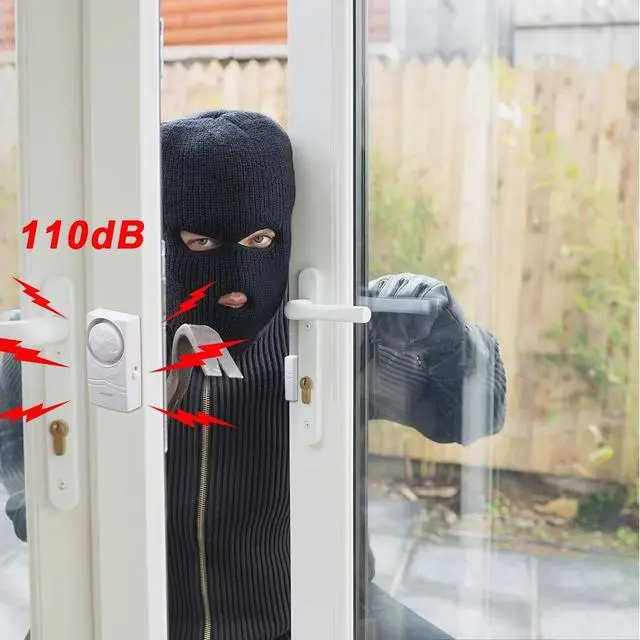 Alt view image 7 of 7 - Door and Window Alarm for Home Wireless Alarms Security System Magnetic Alarm Sensor Close Door Reminder Loud 110 dB, 4-in-1 Mode Window Alarms 10 Pack