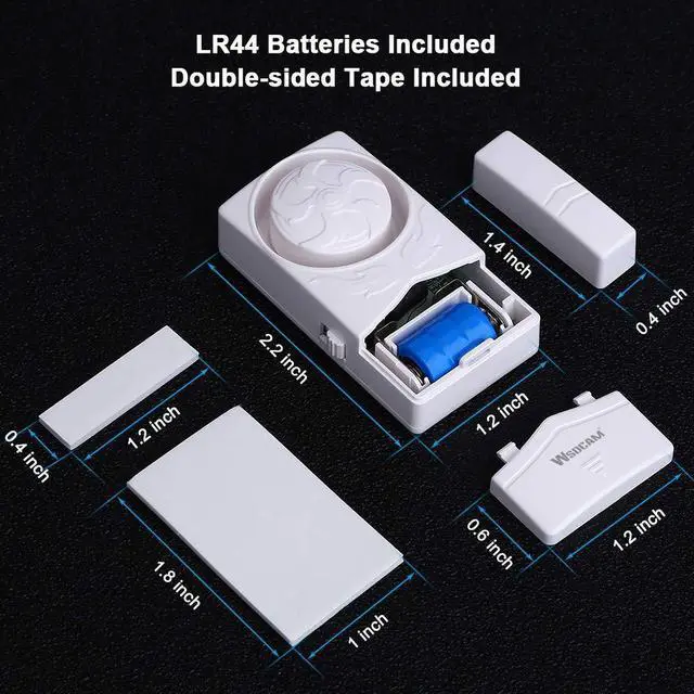 Alt view image 5 of 7 - Door and Window Alarm for Home Wireless Alarms Security System Magnetic Alarm Sensor Close Door Reminder Loud 110 dB, 4-in-1 Mode Window Alarms 10 Pack