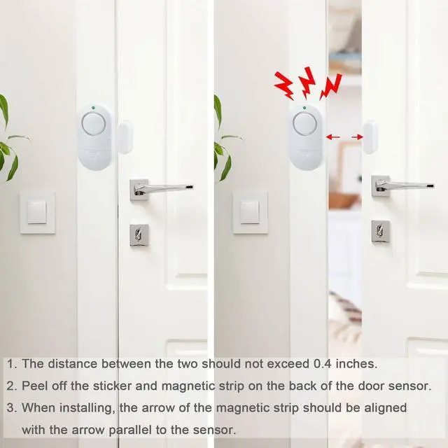 Alt view image 3 of 7 - Door Window Alarm, 8 Pack 120DB Pool Alarm for Door, Window Alarms for Home Security and Kids Safety