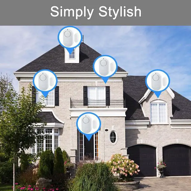 Alt view image 7 of 7 - Door Window Alarm, 8 Pack 120DB Pool Alarm for Door, Window Alarms for Home Security and Kids Safety