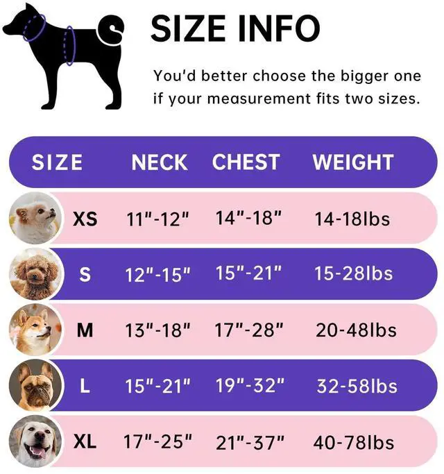 Alt view image 2 of 7 - No Pull Dog Harness for Medium Dogs, Dog Vest Harness with Leash, Safety Belt and Storage Strap, Fully Adjustable Harness, 360° Reflective Strip, Soft Handle (Purple, M)