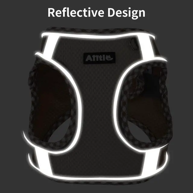 Alt view image 7 of 7 - Tiny Dog Harness - Lightweight Mesh Step-in Vest for Puppy, Reflective & Escape-Proof Design with High-Stick Magic Tape - Indoor/Outdoor Use for Chihuahua, Maltese, Shih Tzu(Brown-Beige, XXXS)