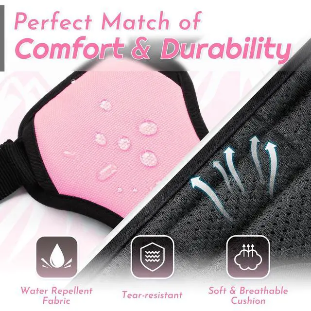 Alt view image 6 of 7 - Dog Harness for Large Dogs, No Pull Service Vest with Reflective Strips and Control Handle, Adjustable and Comfortable for Walking, No Choke Pet Harness with 2 Metal Rings, Pink, L