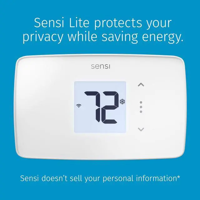 Alt view image 3 of 5 - Lite Smart Thermostat, Programmable, WiFi, Easy DIY, Works With Alexa, ENERGY STAR Certified, ST25W, Most Systems C-Wire Not Required, C-Wire needed with Heat/Cool Only & Heat Pump System -White