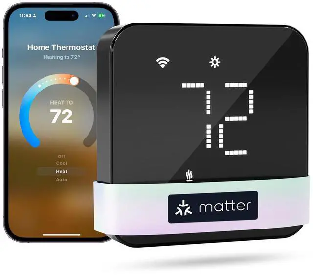 Main image of Smart Thermostat for Home, WiFi Thermostat Works with Matter, Alexa, Apple Home, Google Assistant, App & Voice Control, 7x24h Scheduling, Energy Saving, C-Wire Required