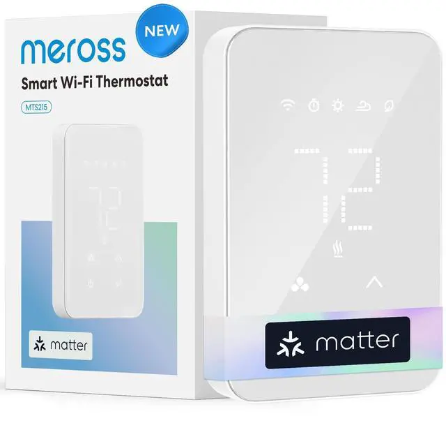 Main image of Matter Smart Thermostat for Electric Baseboard Heater, Works with Alexa, HomeKit, Google, SmartThings, Programmable WiFi Thermostat for House, Energy Saving, App & Voice Control for Smart Home
