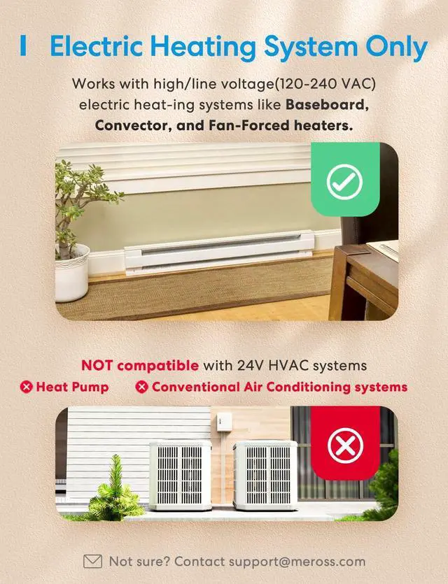 Alt view image 2 of 7 - Matter Smart Thermostat for Electric Baseboard Heater, Works with Alexa, HomeKit, Google, SmartThings, Programmable WiFi Thermostat for House, Energy Saving, App & Voice Control for Smart Home
