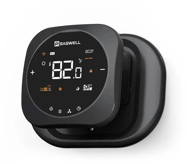 Main image of Smart Thermostat 3H/2C, WiFi Household Thermostat for Heat Pump and Conventional Multi-Stage System, Easy DIY Installation, Voice Control, Support Alexa and Google Home, C-Wire Required