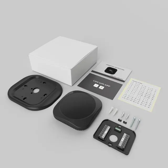 Alt view image 6 of 7 - Smart Thermostat 3H/2C, WiFi Household Thermostat for Heat Pump and Conventional Multi-Stage System, Easy DIY Installation, Voice Control, Support Alexa and Google Home, C-Wire Required