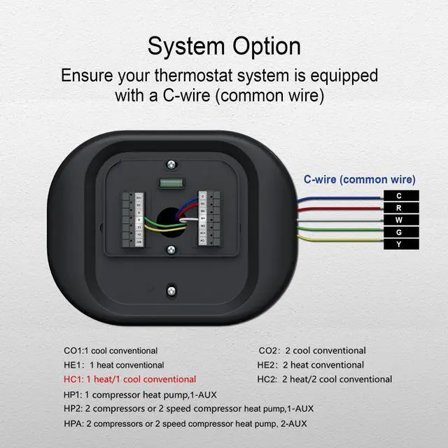 Alt view image 5 of 7 - Smart Thermostat 3H/2C, WiFi Household Thermostat for Heat Pump and Conventional Multi-Stage System, Easy DIY Installation, Voice Control, Support Alexa and Google Home, C-Wire Required